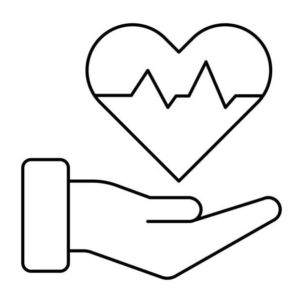 Modern Design Icon Heart Care — Image vectorielle