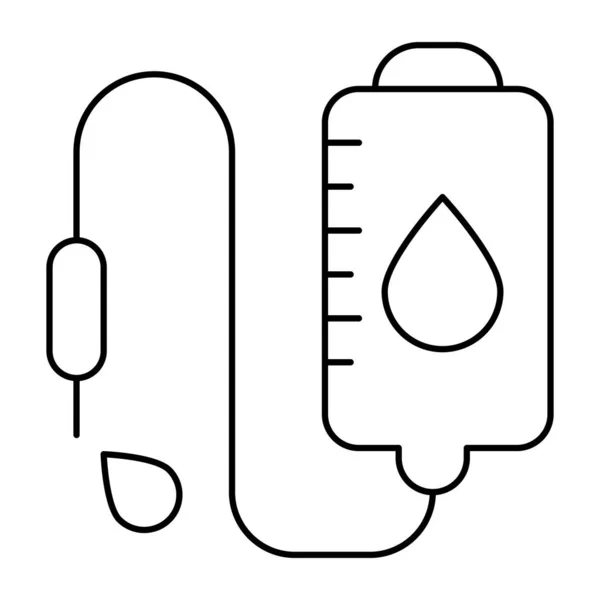 Ivドリップの概念的な線形デザインアイコン — ストックベクタ
