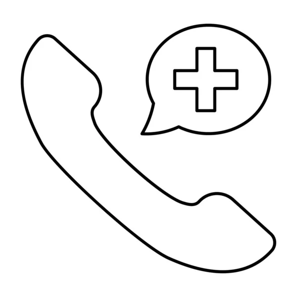 Conceptual Linear Design Icon Medical Call — Stok Vektör