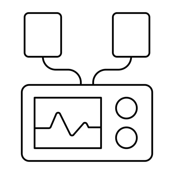 Ecgモニターのユニークなデザインアイコン — ストックベクタ