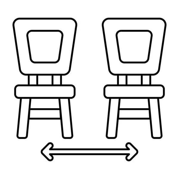 Modern Design Icon Seats Distance — Stockvektor
