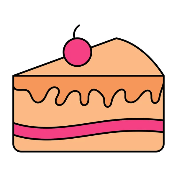 Идеальный Иконка Дизайна Ломтик Торта — стоковый вектор