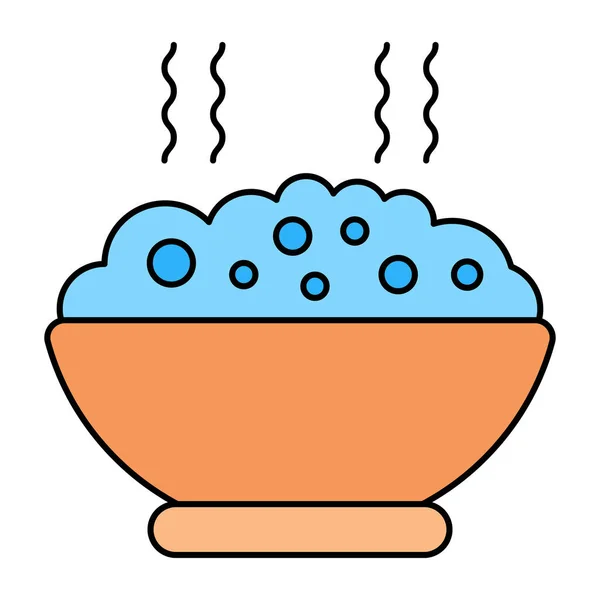 Food Bowl Icon Trendy Design — Vetor de Stock