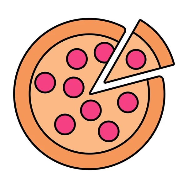 Editable Design Icon Pizza — Stock Vector