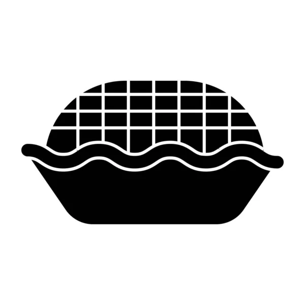 Icono Diseño Moderno Pastel Manzana — Vector de stock