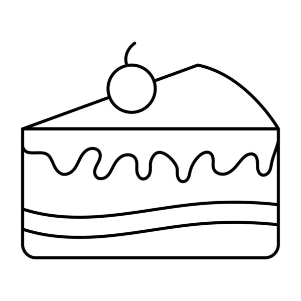 Perfect Design Icon Cake Slice — Stok Vektör