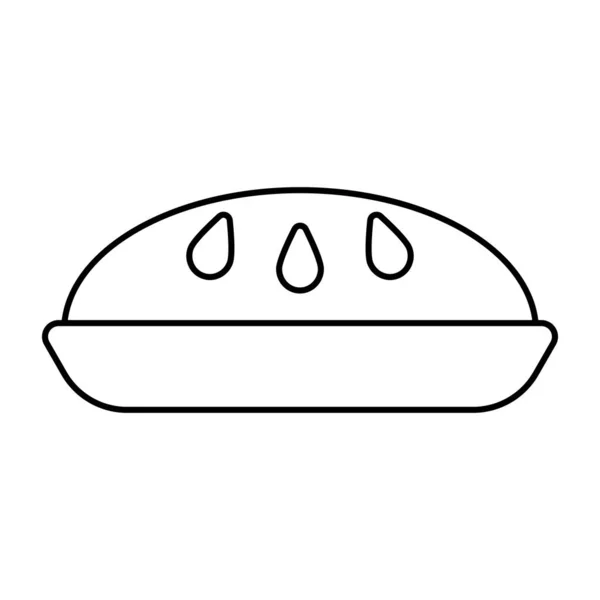 Icono Diseño Lineal Placa Alimentos — Archivo Imágenes Vectoriales
