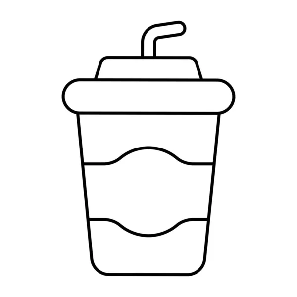 Editable Design Icon Takeaway Drink — Vector de stock