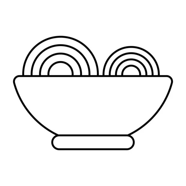 Yummy Icon Pasta Bowl — Stock Vector