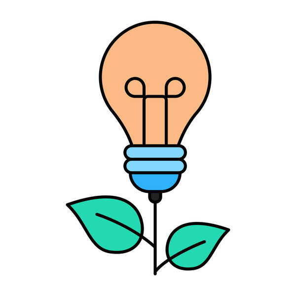 Икона креативного дизайна экологической идеи