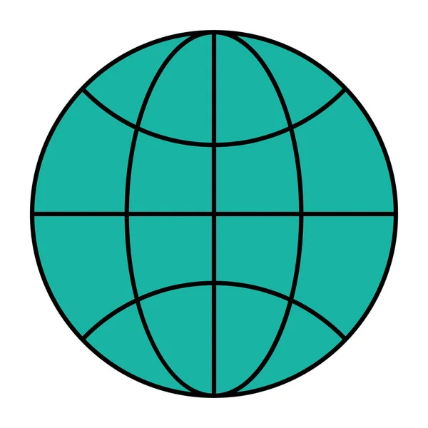 Globe Icon Flat Design — Archivo Imágenes Vectoriales