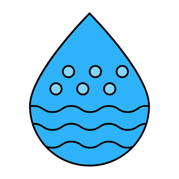 Flat Design Icon Water Drop — стоковый вектор