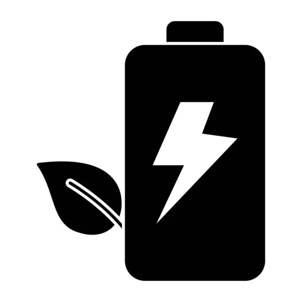 移动电池的固体设计图标 — 图库矢量图片