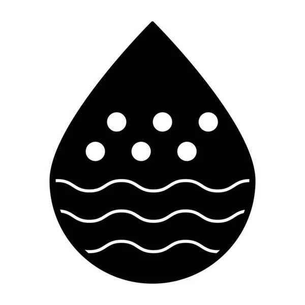 Solid Design Icon Water Drop — Image vectorielle