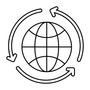 Küresel geri dönüşümün moda vektör tasarımı