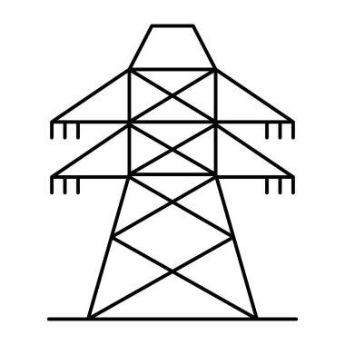 Düzenlenebilir tasarımda elektrik direği simgesi