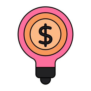 Finansal fikir kavramını gösteren bir dolar.