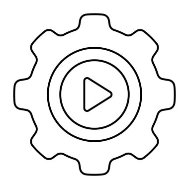 Video ayarlarının modern tasarım simgesi