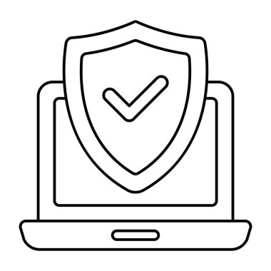 Güvenlik kalkanının düzenlenebilir tasarım simgesi