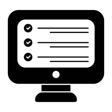 Çevrimiçi liste simgesinin mükemmel tasarım simgesi