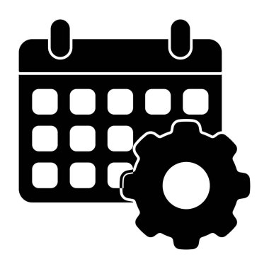 Takvim ayarlarının düzenlenebilir tasarım simgesi