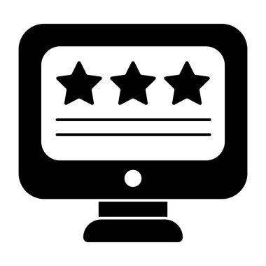 Çevrimiçi reyting simgesi, düzenlenebilir vektör