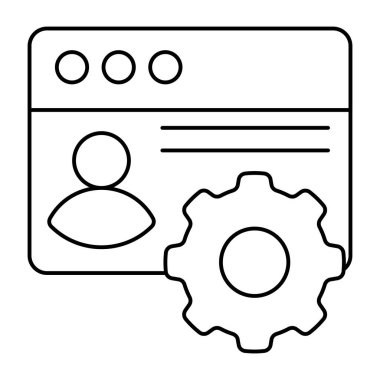 Web hesap yönetiminin mükemmel tasarım simgesi