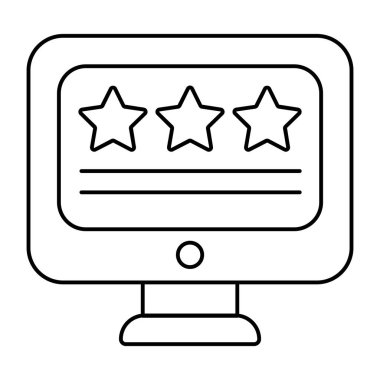 Çevrimiçi reyting simgesi, düzenlenebilir vektör