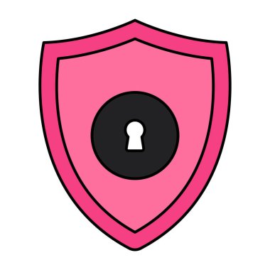 Güvenlik kalkanının son moda vektör tasarımı