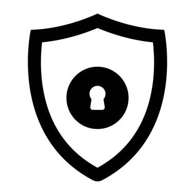 Güvenlik kalkanının son moda vektör tasarımı