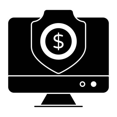 Bilgisayar güvenliğinin modern tasarım simgesi