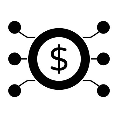 Para ağının düzenlenebilir tasarım simgesi