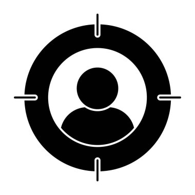 Profil hedefinin düzenlenebilir tasarım simgesi