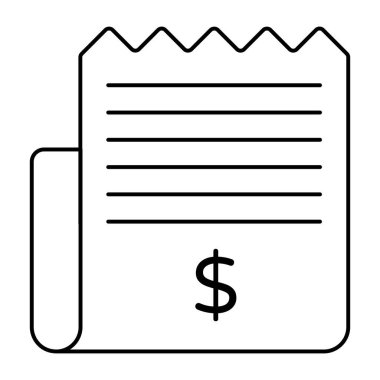 Faturanın modern tasarım simgesi