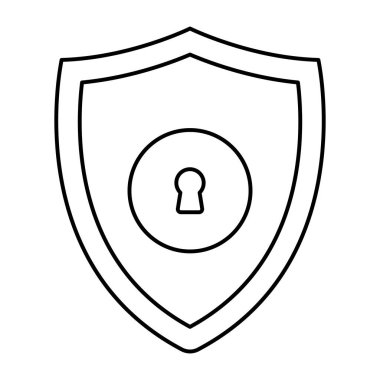 Güvenlik kalkanının son moda vektör tasarımı