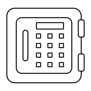 Banka kasasının modern tasarım simgesi