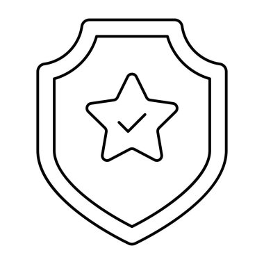 Yıldız kalkanının düzenlenebilir tasarım simgesi