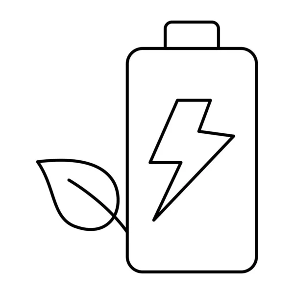 Linear Design Icon Mobile Battery — Stockvektor