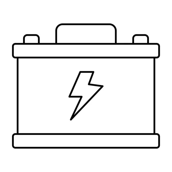 Car Battery Icon Linear Design — Vetor de Stock