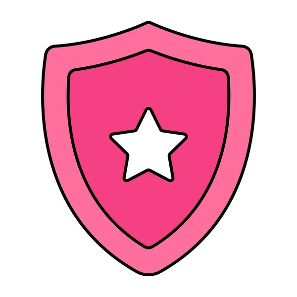 Editable Design Icon Star Shield — Vettoriale Stock