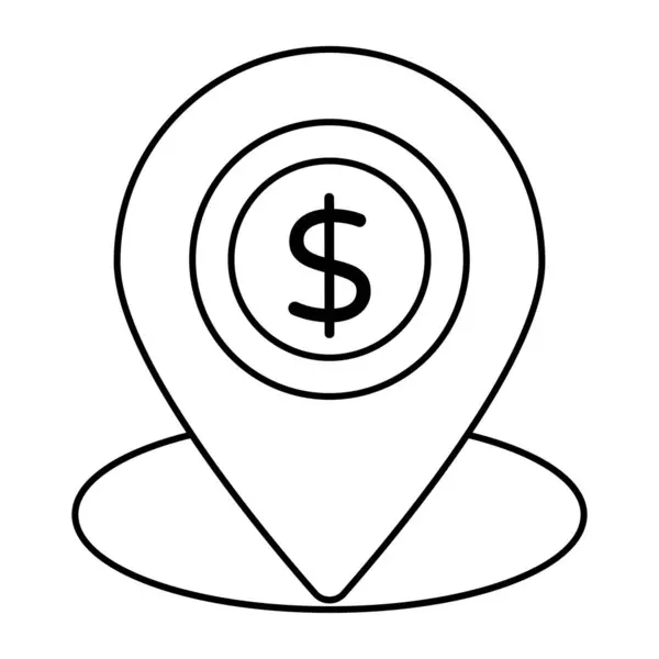 Perfect Design Icon Money Location — стоковый вектор