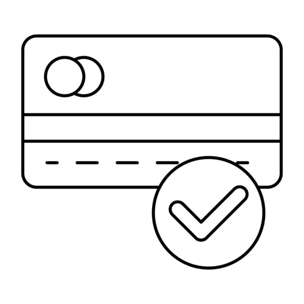 Kartın Mükemmel Tasarım Simgesi Kabul Edildi — Stok Vektör