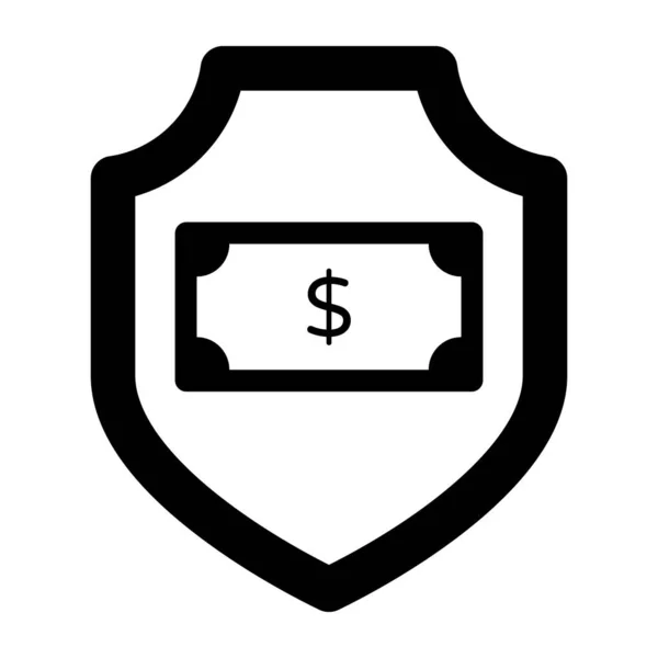 Eine Perfekte Design Ikone Für Geldsicherheit — Stockvektor