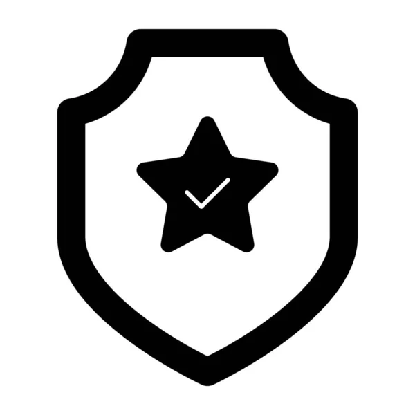 Editable Design Icon Star Shield — стоковый вектор