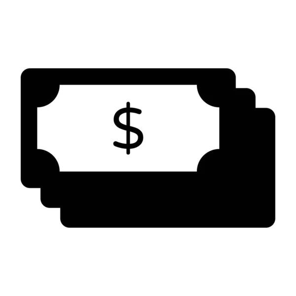 Icono Diseño Perfecto Los Billetes — Vector de stock