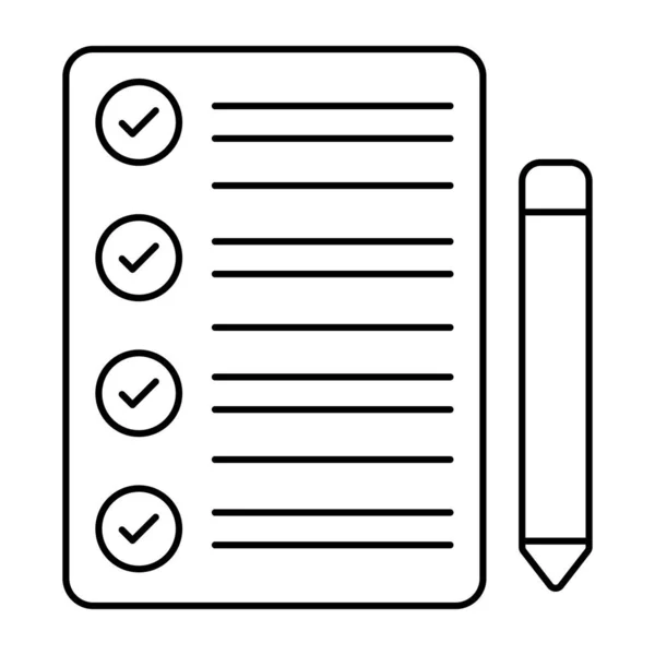 Een Uniek Design Icoon Van Checklist — Stockvector