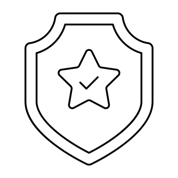 Editable Design Icon Star Shield — Stockvektor