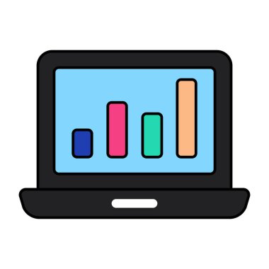 Çevrimiçi veri analizlerinin moda tasarım simgesi