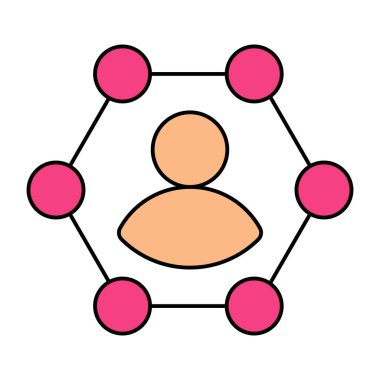 Kullanıcı ağının düzenlenebilir tasarım simgesi