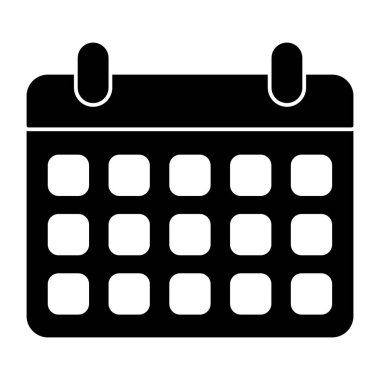 Takvim vektörü, düz tasarım simgesi